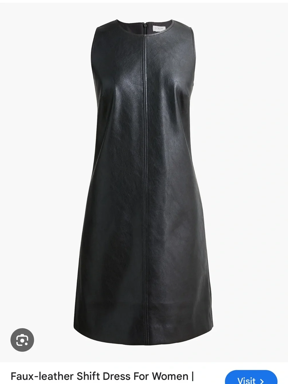 J Crew Faux Leather Shift Dress